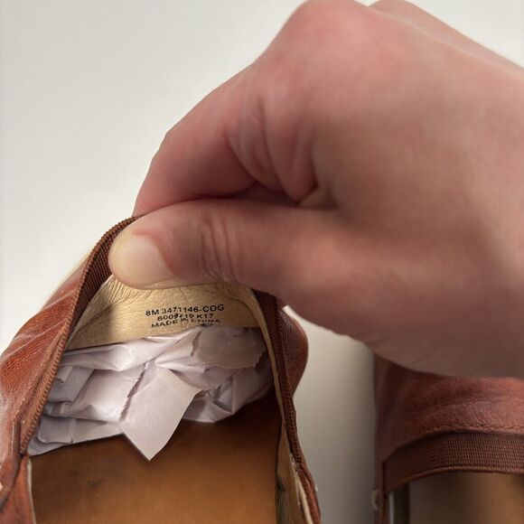 Frye Shoes Womens 8 Melanie Flats Slip On Loafer Brown Leather Casual Comfort - Picture 8 of 9